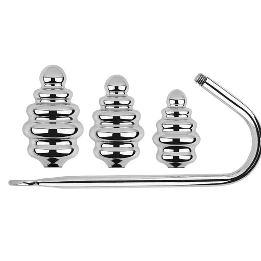 Anal Ribbed Screw-in 8826 Hook Set GreatBenefit 0816